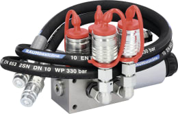 Produktbild: Zusatzsteuerventil 12 V DC, 6/2 Wegeventil -TB-, Grundventilausführung, inkl. Elektroeinheit mit Wipptaster