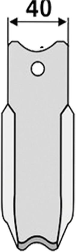 Technische Zeichnung: Industriehof® Fräsmesser links/rechts 116 x 40 x 4 mm, Bohrung 6,5 mm, für Agria
