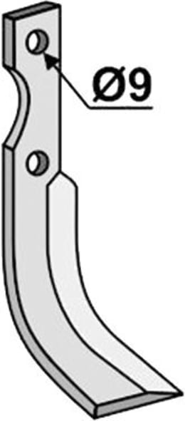 Technische Zeichnung: Industriehof® Fräsmesser links/rechts 183 x 30 x 6 mm, Bohrung 9 mm, für S.E.P.