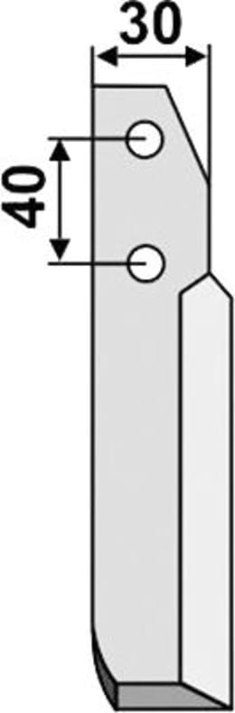 Technische Zeichnung: Industriehof® Fräsmesser links/rechts 180 x 30 x 6 mm, Bohrung 9 mm, für Nibbi Bruno