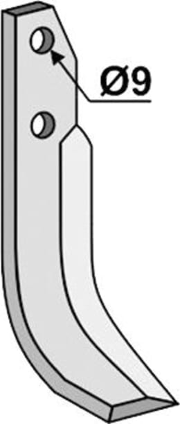 Technische Zeichnung: Industriehof® Fräsmesser links/rechts 180 x 30 x 6 mm, Bohrung 9 mm, für Nibbi Bruno