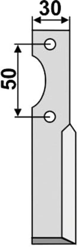 Technische Zeichnung: Industriehof® Fräsmesser links/rechts 175 x 38 x 5 mm, Bohrung 8,5 mm, für Adriatica