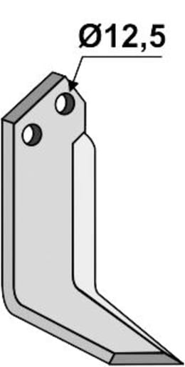 Technische Zeichnung: Industriehof® Fräsmesser links/rechts 180 x 70 x 6 mm, Bohrung 12,5 mm, für Breviglieri