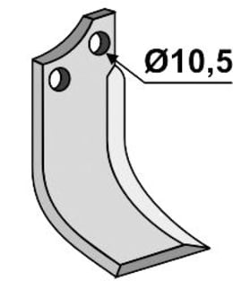 Technische Zeichnung: Industriehof® Fräsmesser links/rechts 138 x 55 x 6 mm, Bohrung 10,5 mm, für Badalini