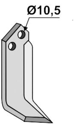 Technische Zeichnung: Industriehof® Fräsmesser links/rechts 133 x 50 x 6 mm, Bohrung 10,5 mm, für Breviglieri, M.E.A.A.T.