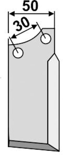 Technische Zeichnung: Industriehof® Fräsmesser links/rechts 138 x 55 x 6 mm, Bohrung 10,5 mm, für Badalini