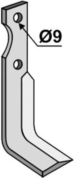 Technische Zeichnung: Industriehof® Fräsmesser links/rechts 184 x 30 x 6 mm, Bohrung 9 mm, für Breviglieri