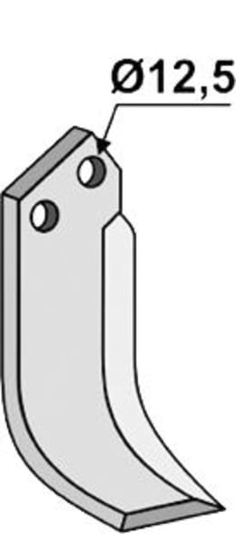 Technische Zeichnung: Industriehof® Fräsmesser links/rechts 170 x 60 x 6 mm, Bohrung 12,5 mm, für Sicma