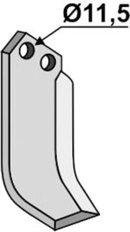 Technische Zeichnung: Industriehof® Fräsmesser links/rechts 162 x 55 x 4,5 mm, Bohrung 11,5 mm, für Bungartz
