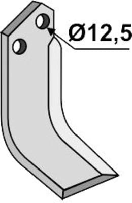 Technische Zeichnung: Industriehof® Fräsmesser links/rechts 170 x 60 x 6 mm, Bohrung 12,5 mm, für Breviglieri, Maschio