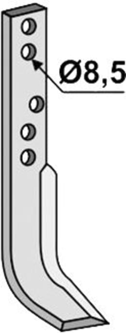 Technische Zeichnung: Industriehof® Fräsmesser links/rechts 190 x 30 x 4 mm, Bohrung 8,5 mm, für Holder