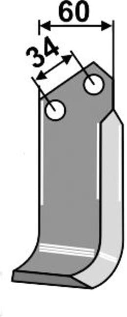 Technische Zeichnung: Industriehof® Fräsmesser links/rechts 160 x 60 x 6 mm, Bohrung 12,5 mm, für Del Morino