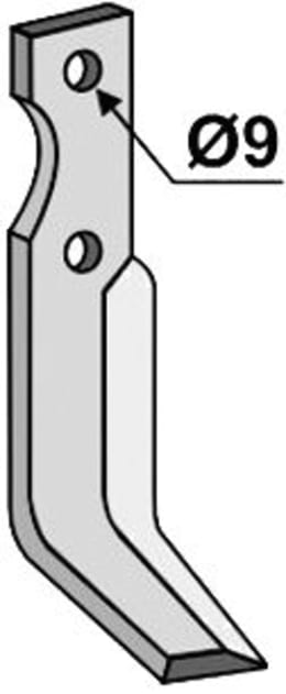 Technische Zeichnung: Industriehof® Fräsmesser links/rechts 164 x 30 x 4 mm, Bohrung 9 mm, für Benassi