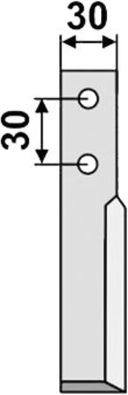Technische Zeichnung: Industriehof® Fräsmesser links/rechts 150 x 30 x 5 mm, Bohrung 6,5 mm, für Holder