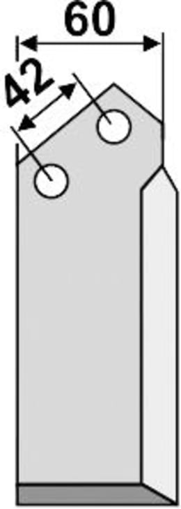 Technische Zeichnung: Industriehof® Fräsmesser links/rechts 145 x 60 x 6 mm, Bohrung 12,5 mm, für Comeb, M.E.A.A.T.
