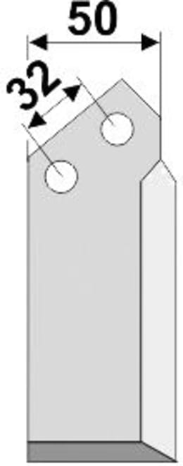 Technische Zeichnung: Industriehof® Fräsmesser links/rechts 135 x 50 x 5 mm, Bohrung 10,5 mm, für Comeb