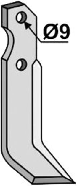 Technische Zeichnung: Industriehof® Fräsmesser links/rechts 180 x 30 x 6 mm, Bohrung 9 mm, für Brumital-Agris