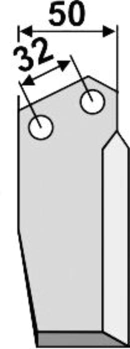 Technische Zeichnung: Industriehof® Fräsmesser links/rechts 120 x 50 x 5 mm, Bohrung 10,5 mm, für Comeb