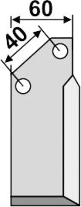 Technische Zeichnung: Industriehof® Fräsmesser links/rechts 155 x 60 x 6 mm, Bohrung 12,5 mm, für Breviglieri