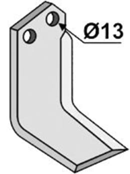 Technische Zeichnung: Industriehof® Fräsmesser links/rechts 180 x 80 x 7 mm, Bohrung 13 mm, für Howard