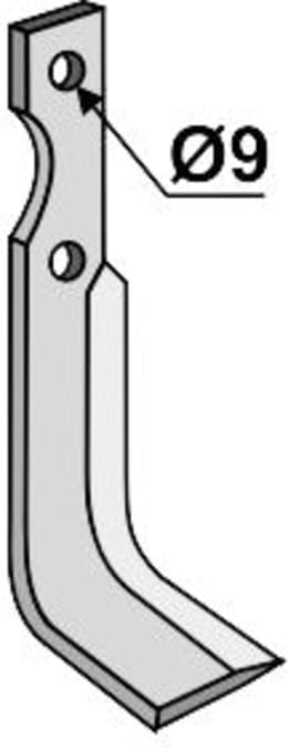 Technische Zeichnung: Industriehof® Fräsmesser links/rechts 173 x 30 x 5 mm, Bohrung 9 mm, für Benassi