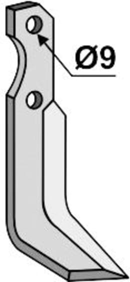Technische Zeichnung: Industriehof® Fräsmesser links/rechts 170 x 72 x 6 mm, Bohrung 9 mm, für Bertolini