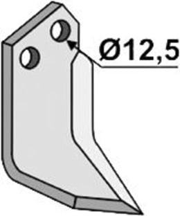 Technische Zeichnung: Industriehof® Fräsmesser links/rechts 158 x 70 x 6 mm, Bohrung 12,5 mm, für Ompi