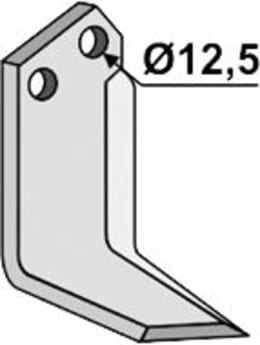 Technische Zeichnung: Industriehof® Fräsmesser links/rechts 175 x 70 x 7 mm, Bohrung 12,5 mm, für Sovema