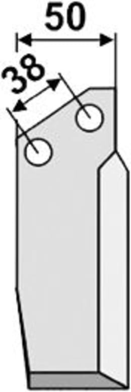 Technische Zeichnung: Industriehof® Fräsmesser links/rechts 140 x 50 x 6 mm, Bohrung 10,5 mm, für Pegoraro