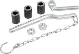 Set: Bordwandverbinder, 80 mm, 12 mm Bolzen, nachstellbar