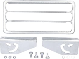 Set: Klapptritt, B x T 340 x 160 mm, verzinkt, zum Anschrauben, ohne Schrauben