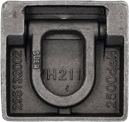 Produktbild: Zurrmulde, L x B x H: 90 x 95 x 30 mm, versenkt, zum Einschweißen, mit Bodenplatte