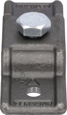 Produktbild: Rungenhalter, L x B 35 x 10 mm, Abstand Bohrungen 80 mm, für Flacheisen 35 x 10 mm
