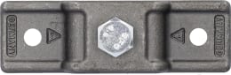 Produktbild: Rungenhalter, L x B 35 x 10 mm, Abstand Bohrungen 80 mm, für Flacheisen 35 x 10 mm
