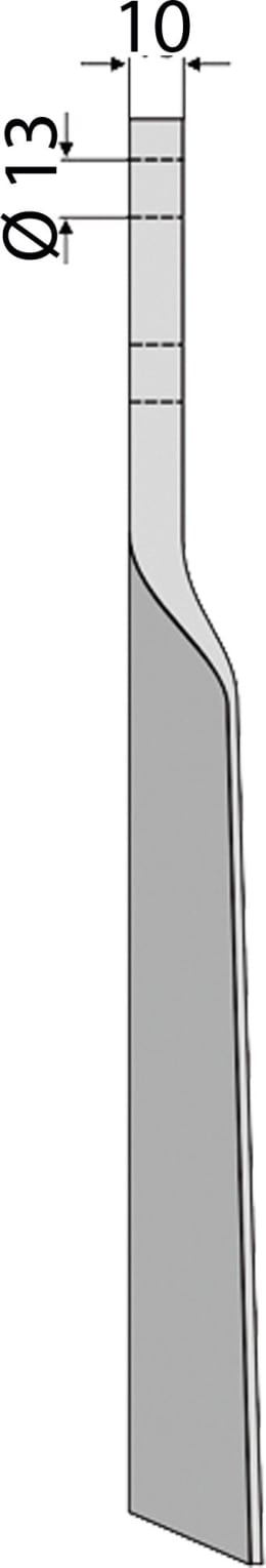Technische Zeichnung: Industriehof® Kreiseleggenzinken 60 x 370 x 10 mm für Kreiselegge Maschio