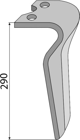 Technische Zeichnung: Industriehof® Kreiseleggenzinken 100 x 290 x 12 mm für Kreiselegge Morra, Pegoraro