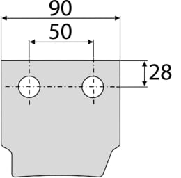 Technische Zeichnung: Industriehof® Kreiseleggenzinken 90 x 295 x 15 mm für Kreiselegge Sicma