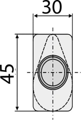 Technische Zeichnung: Industriehof® Kreiseleggenzinken 320 x 30 mm für Kreiselegge Frandent