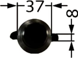 Technische Zeichnung: Industriehof® Kreiseleggenzinken 320 mm für Kreiselegge Celli, Perugini