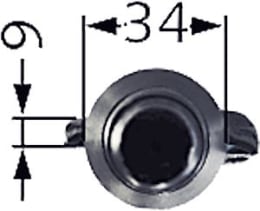 Technische Zeichnung: Industriehof® Kreiseleggenzinken 337 x 34 mm für Kreiselegge Feraboli, Frost