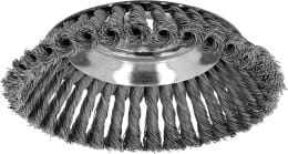 Produktbild: Wildkrautbürste 36 Stahldrahtzöpfe, kegelförmig, Ø 180 mm, Bohrung 25,4 mm, für die Wildkrautentfernung mit eine