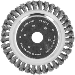 Produktbild: Wildkrautbürste 36 Stahldrahtzöpfe, kegelförmig, Ø 180 mm, Bohrung 25,4 mm, für die Wildkrautentfernung mit eine