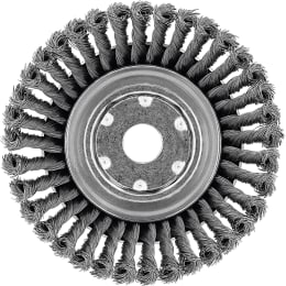 Produktbild: Wildkrautbürste 36 Stahldrahtzöpfe, kegelförmig, Ø 180 mm, Bohrung 25,4 mm, für die Wildkrautentfernung mit eine