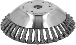 Produktbild: Wildkrautbürste 36 Stahldrahtzöpfe, kegelförmig, Ø 200 mm, Bohrung 20,0 mm, für die Wildkrautentfernung mit eine