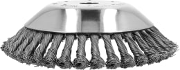 Produktbild: Wildkrautbürste 36 Stahldrahtzöpfe, kegelförmig, Ø 200 mm, Bohrung 20,0 mm, für die Wildkrautentfernung mit eine