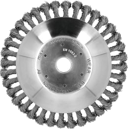 Produktbild: Wildkrautbürste 36 Stahldrahtzöpfe, kegelförmig, Ø 200 mm, Bohrung 20,0 mm, für die Wildkrautentfernung mit eine