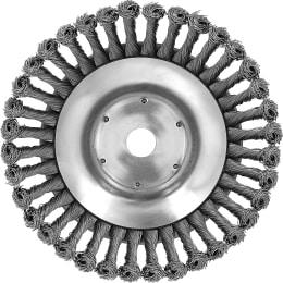 Produktbild: Wildkrautbürste 36 Stahldrahtzöpfe, kegelförmig, Ø 200 mm, Bohrung 20,0 mm, für die Wildkrautentfernung mit eine