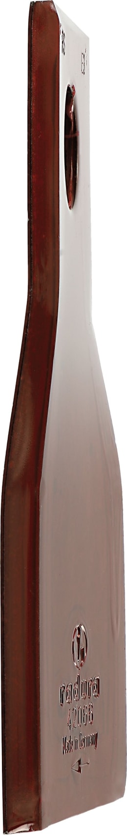 Produktbild: radura® Kreiselmäherklinge 120 x 48 x 4 mm, rechts, gedreht, für Mähwerk Fella, Pöttinger, Vicon, 42066.01