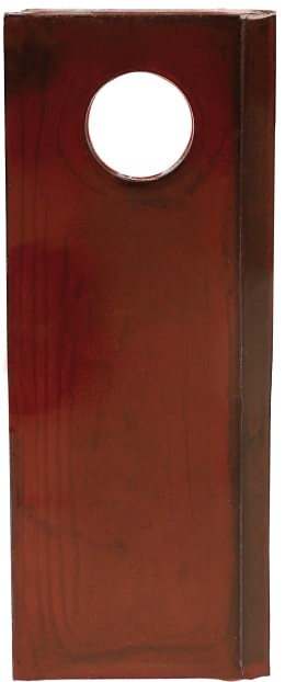 Produktbild: radura® Kreiselmäherklinge 120 x 48 x 4 mm, links, gedreht, für Mähwerk Fella, Pöttinger, Vicon, 42064.01