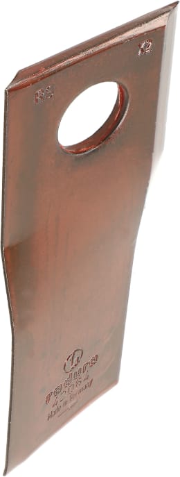 Produktbild: radura® Kreiselmäherklinge 120 x 48 x 4 mm, links, gedreht, für Mähwerk Fella, Pöttinger, Vicon, 42064.01